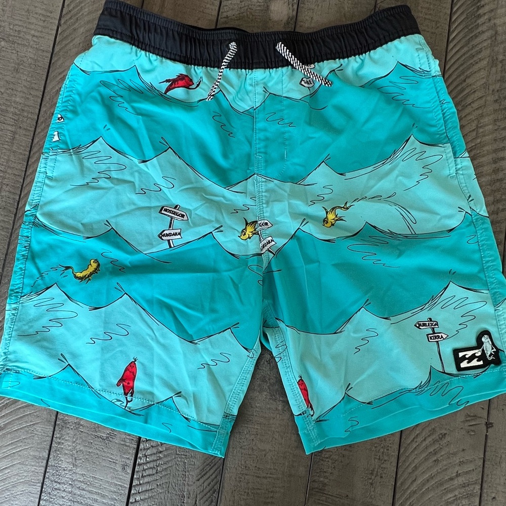 Billabong Dr.Seuss Boys Swim Trunks size Large
